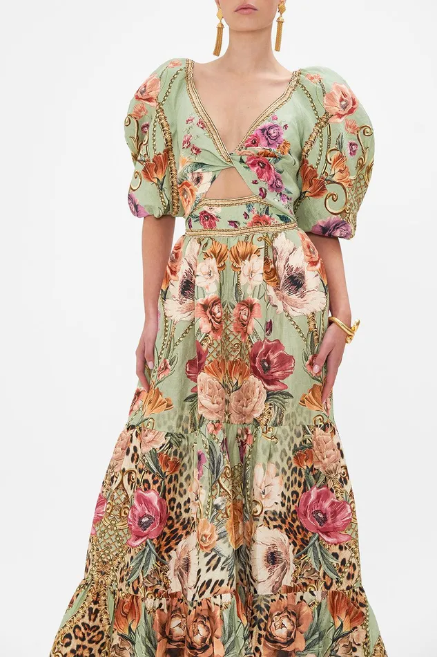 Camilla Maxi Dresses Tiered Puff Sleeve Dress Grow And Glow 8211 Womens Camilla Maxi Dresses Tiered Puff Sleeve Dress Grow And Glow 8211 Womens