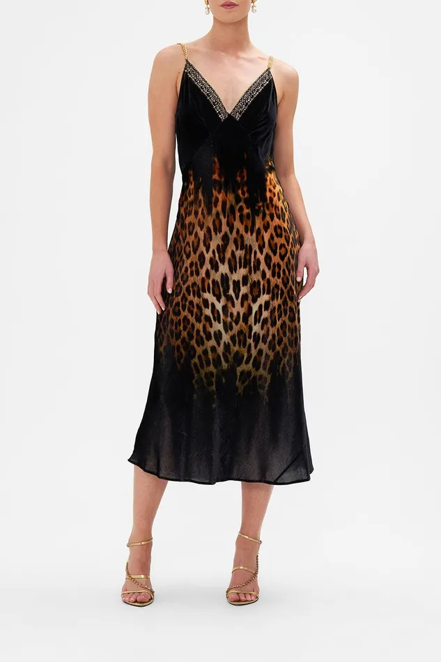 Camilla Maxi Dresses Velvet V Neck Bias Slip Jungle Dreaming 8211 Womens