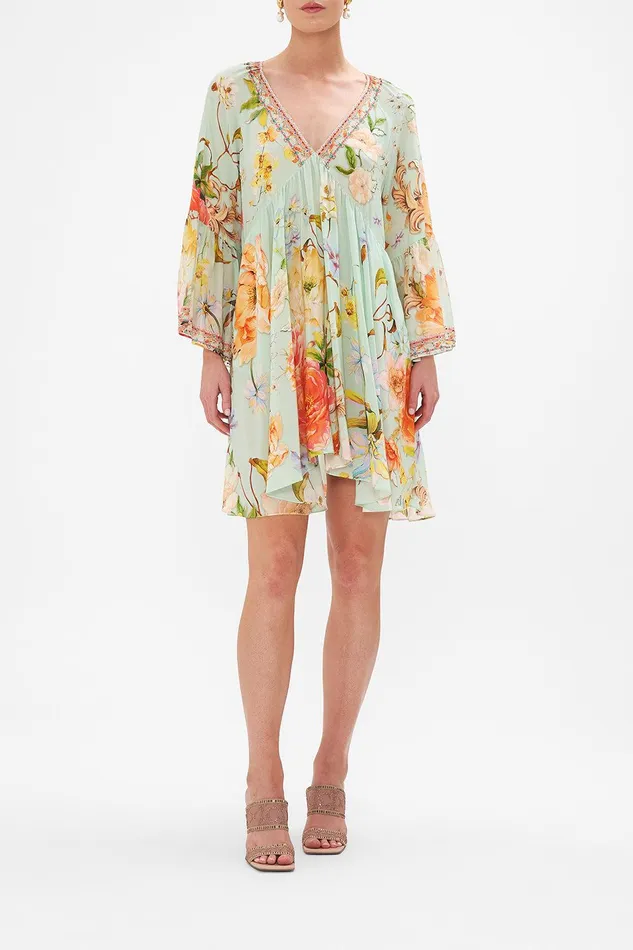 Camilla Mini Dresses Aline Ruffle Sleeve Dress Talk The Walk 8211 Womens