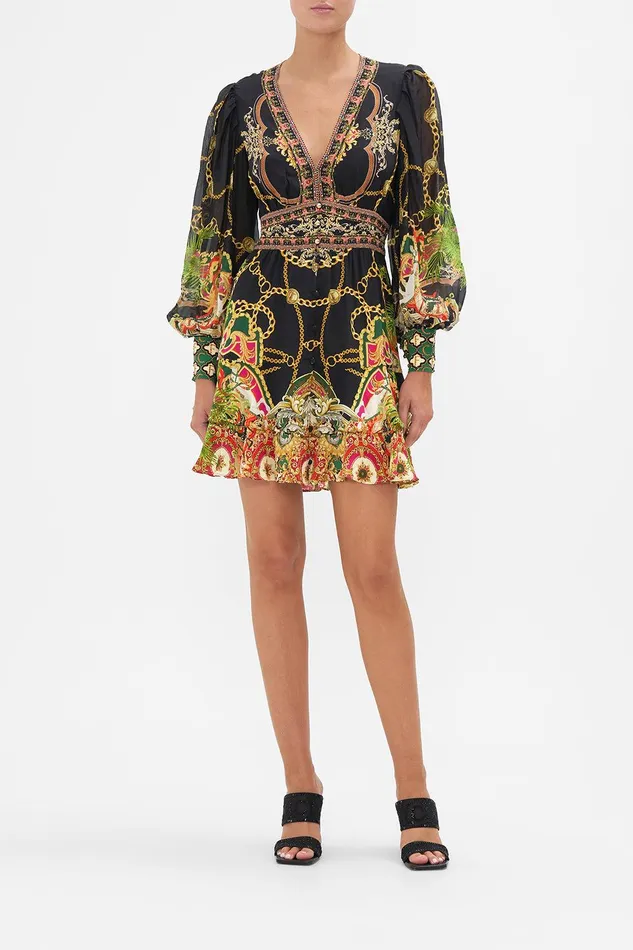 Camilla Mini Dresses Button Front Frill Dress Jealousy And Jewels 8211 Womens Camilla Mini Dresses Button Front Frill Dress Jealousy And Jewels 8211 Womens
