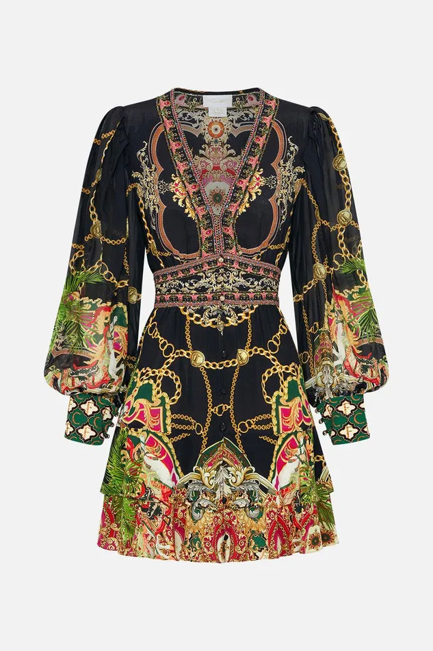 Camilla Mini Dresses Button Front Frill Dress Jealousy And Jewels 8211 Womens Camilla Mini Dresses Button Front Frill Dress Jealousy And Jewels 8211 Womens