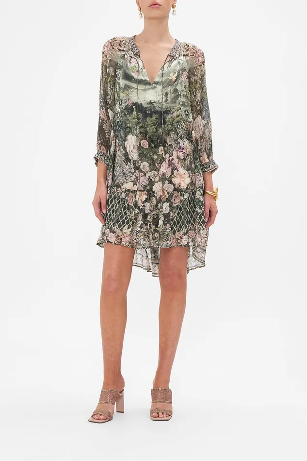 Camilla Mini Dresses Short Gathered Panel Dress Garden Of Good Fortune 8211 Womens