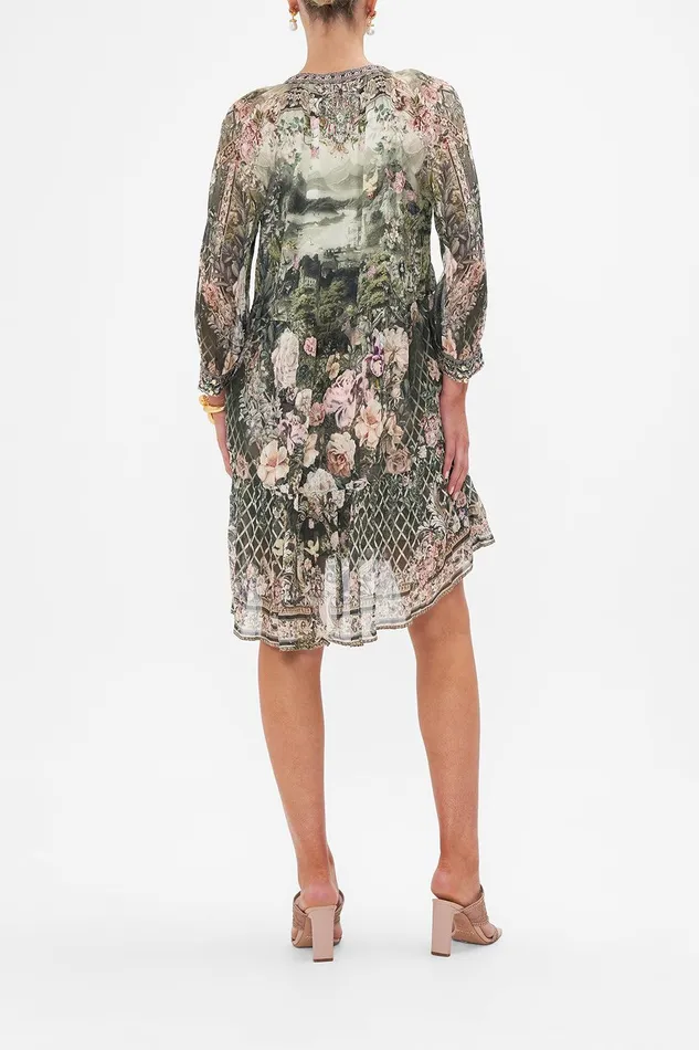 Camilla Mini Dresses Short Gathered Panel Dress Garden Of Good Fortune 8211 Womens Camilla Mini Dresses Short Gathered Panel Dress Garden Of Good Fortune 8211 Womens