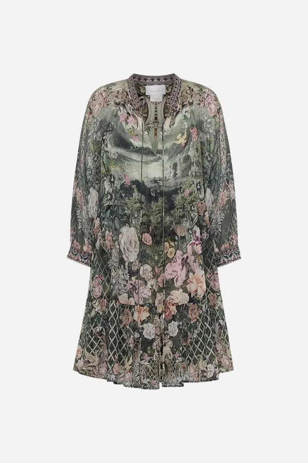 Camilla Mini Dresses Short Gathered Panel Dress Garden Of Good Fortune 8211 Womens Camilla Mini Dresses Short Gathered Panel Dress Garden Of Good Fortune 8211 Womens