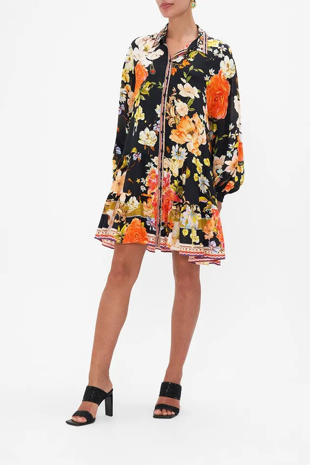 Camilla Mini Dresses Tiered Shirt Dress Secret History 8211 Womens Camilla Mini Dresses Tiered Shirt Dress Secret History 8211 Womens