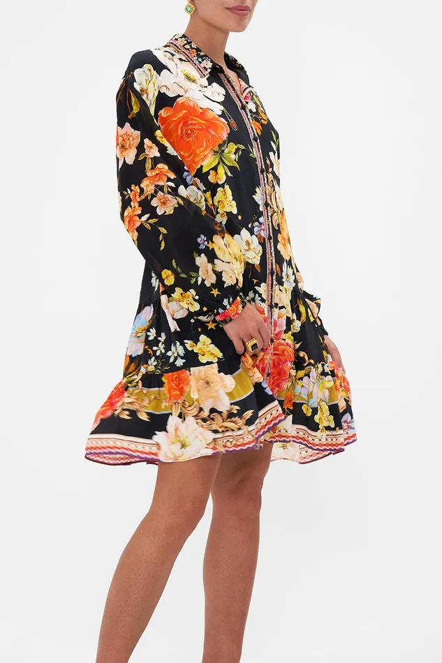 Camilla Mini Dresses Tiered Shirt Dress Secret History 8211 Womens Camilla Mini Dresses Tiered Shirt Dress Secret History 8211 Womens