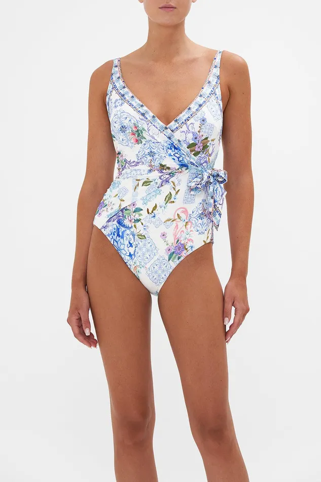Camilla One Pieces Wrap Tie One Piece Paint Me Positano 8211 Womens Camilla One Pieces Wrap Tie One Piece Paint Me Positano 8211 Womens