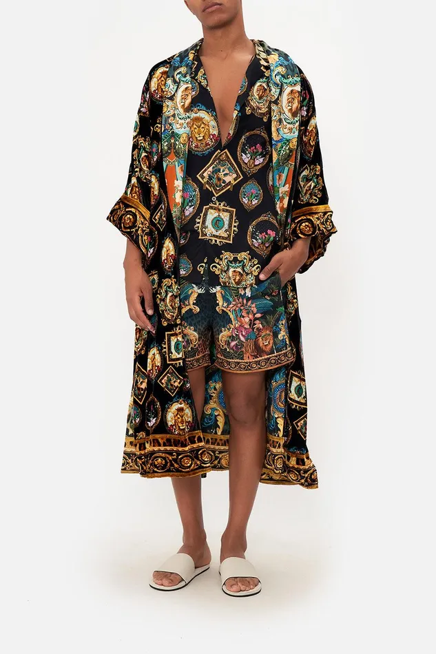 Camilla Outerwear Long Line Reversible Robe Fearless Felis 8211 Mens