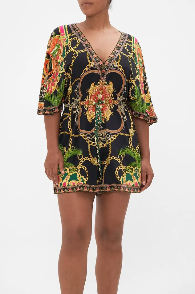 Camilla Playsuits and Jumpsuits Flutter Sleeve Gathered Waist Playsuit Jealousy And Jewels 8211 Womens Camilla Playsuits and Jumpsuits Flutter Sleeve Gathered Waist Playsuit Jealousy And Jewels 8211 Womens