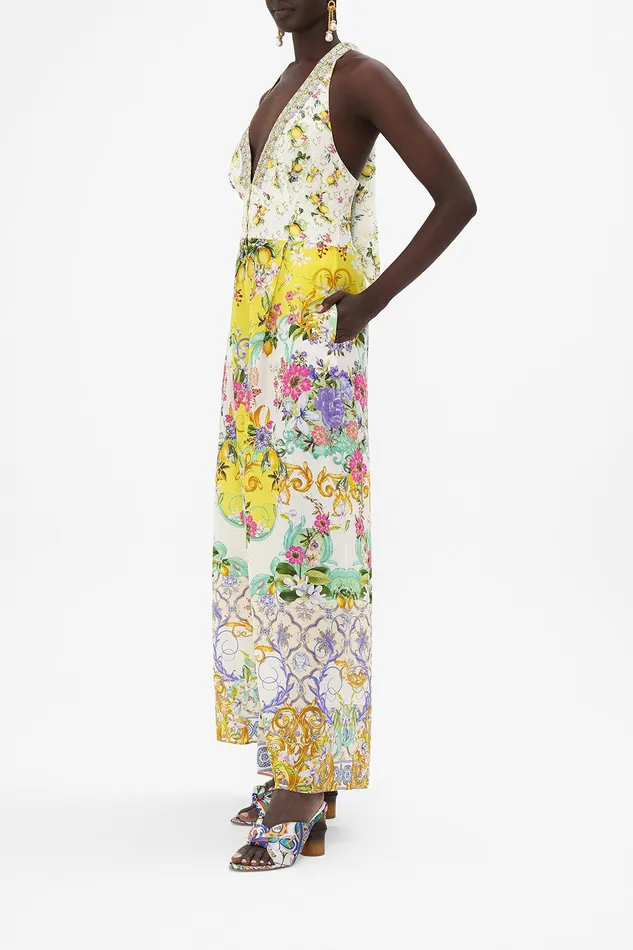 Camilla Playsuits and Jumpsuits Halterneck Jumpsuit With Tie Neck Caterina Spritz 8211 Womens Camilla Playsuits and Jumpsuits Halterneck Jumpsuit With Tie Neck Caterina Spritz 8211 Womens