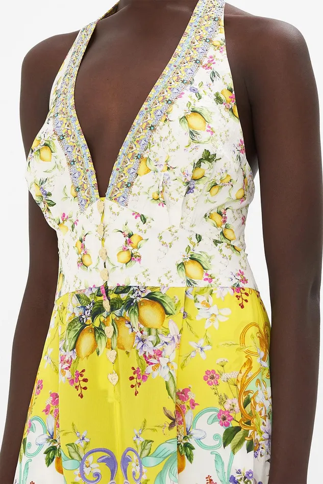 Camilla Playsuits and Jumpsuits Halterneck Jumpsuit With Tie Neck Caterina Spritz 8211 Womens Camilla Playsuits and Jumpsuits Halterneck Jumpsuit With Tie Neck Caterina Spritz 8211 Womens