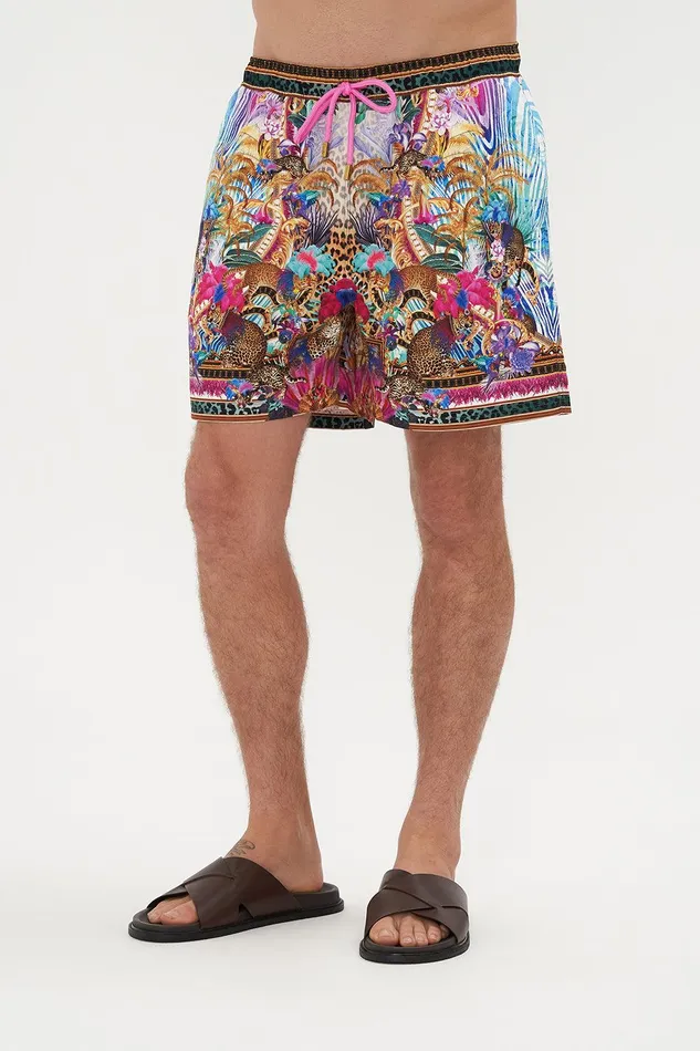 Camilla Sale Mens Elastic Waist Boardshort Merry Go Round 8211 Mens