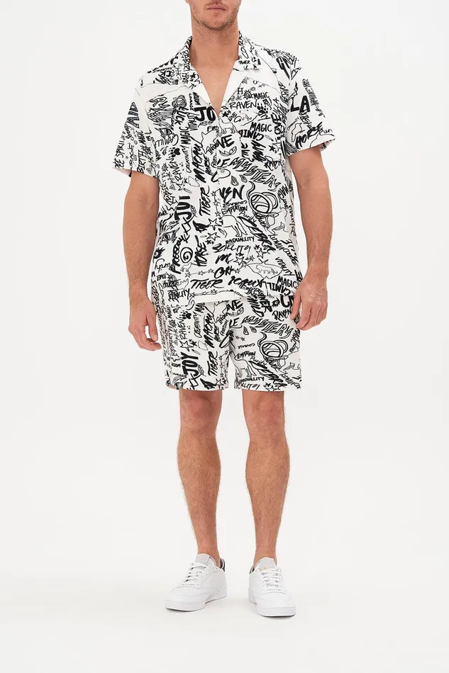 Camilla Sale Mens Terry Towelling Short Sleeve Button Up Shirt Creature Feature 8211 Mens Camilla Sale Mens Terry Towelling Short Sleeve Button Up Shirt Creature Feature 8211 Mens