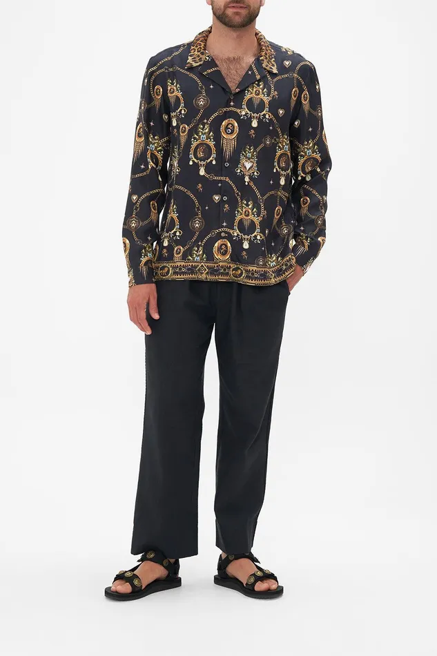 Camilla Shirts Long Sleeve Camp Collared Shirt Jungle Dreaming 8211 Mens