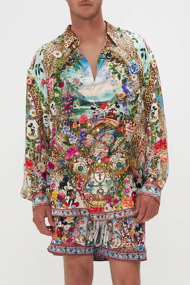 Camilla Shirts Mens Oversized Shirt Mickey Takes A Trip 8211 Mens