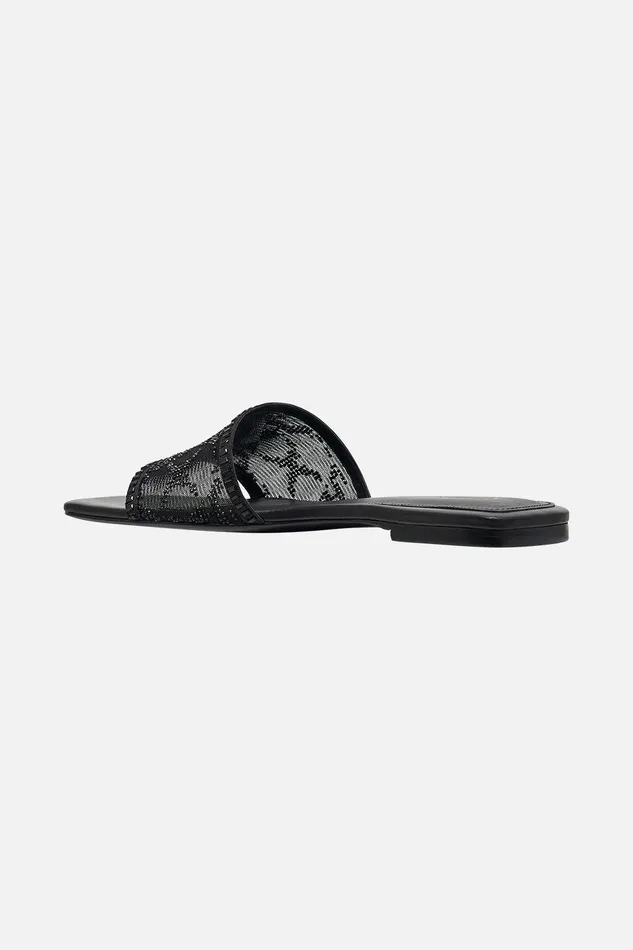 Camilla Shoes Alora Flat Mule Solid Black 8211 Accessories