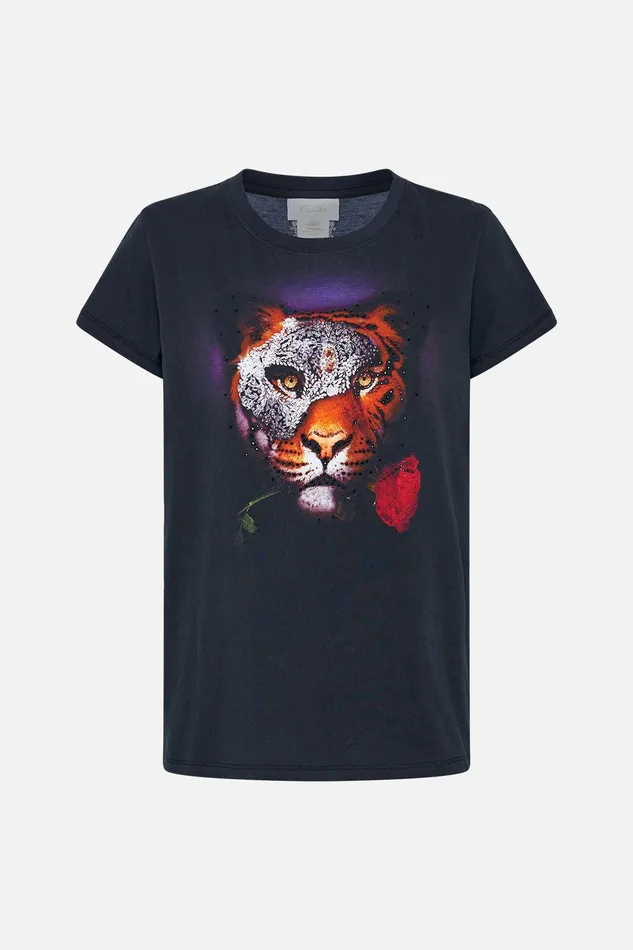 Camilla Tees Organic Cotton Slim Fit Tee 8211 Black Moonlight Melodies 8211 Womens Camilla Tees Organic Cotton Slim Fit Tee 8211 Black Moonlight Melodies 8211 Womens