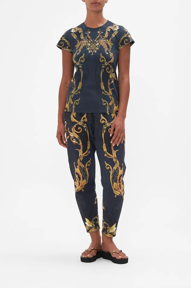 Camilla Tees Organic Cotton Slim Fit Tee Goldnavy Moonlight Melodies 8211 WomensAccessories Camilla Tees Organic Cotton Slim Fit Tee Goldnavy Moonlight Melodies 8211 WomensAccessories