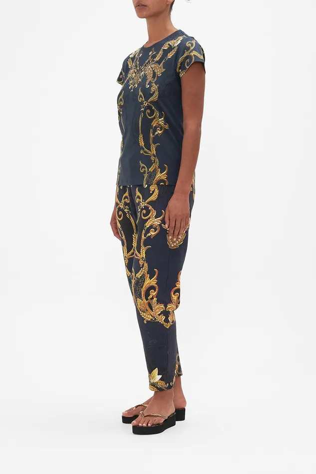 Camilla Tees Organic Cotton Slim Fit Tee Goldnavy Moonlight Melodies 8211 WomensAccessories Camilla Tees Organic Cotton Slim Fit Tee Goldnavy Moonlight Melodies 8211 WomensAccessories