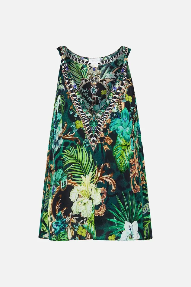 Camilla Tees Tank Top With Strap Bead Detail Sing My Song 8211 Womens Camilla Tees Tank Top With Strap Bead Detail Sing My Song 8211 Womens