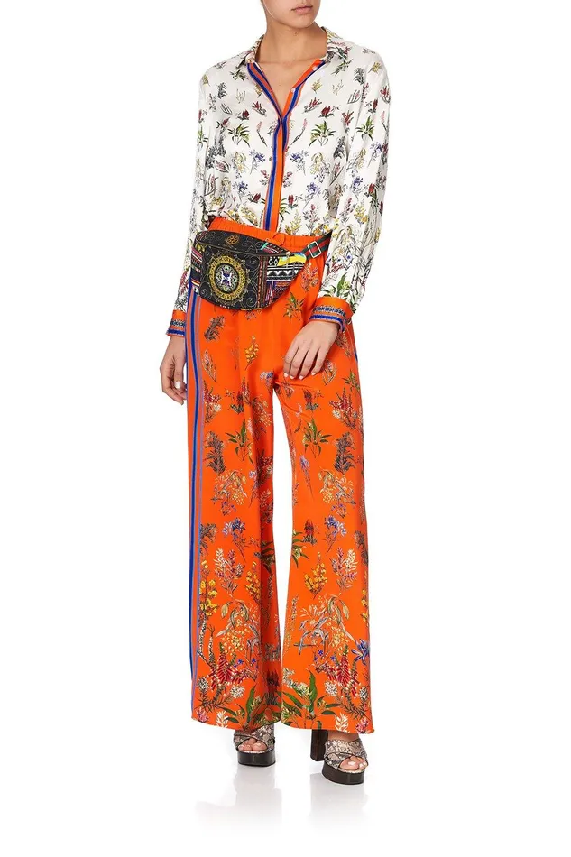 Camilla Wide Leg Pants Drawstring Pant With Side Panel Gone Coast 8211 Womens