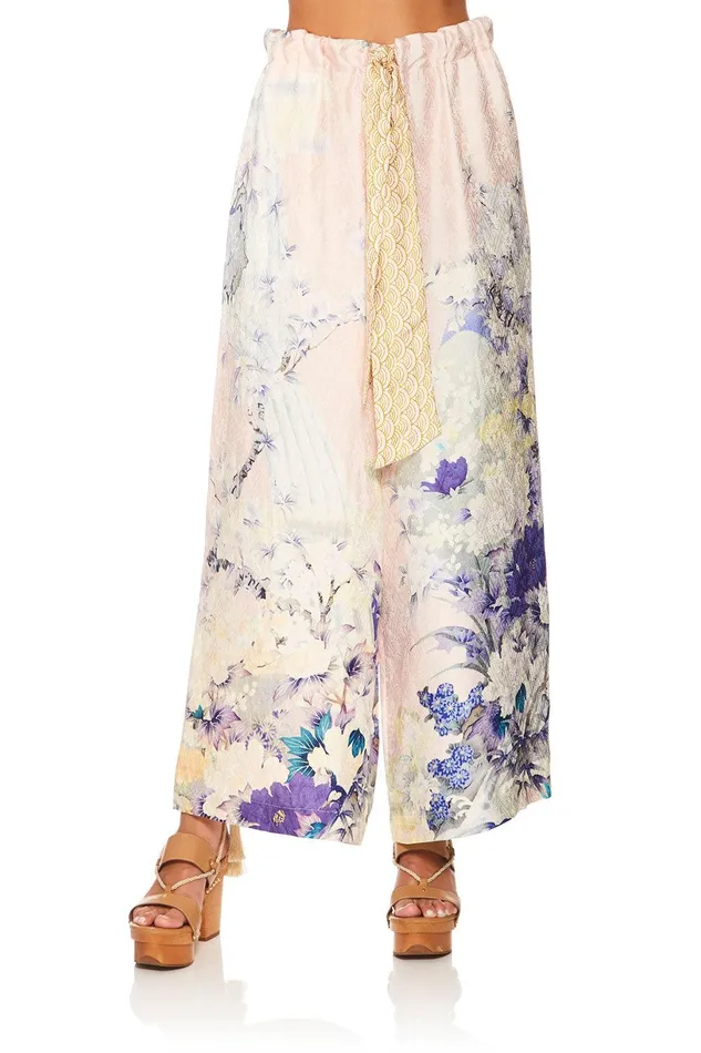 Camilla Wide Leg Pants Lounge Trouser With Tie Waist Harajuku Heiress 8211 Womens