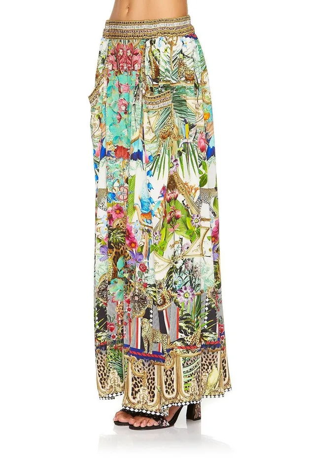 Camilla Wide Leg Pants Wide Leg Pant With Gathered Pockets Champagne Coast 8211 Womens