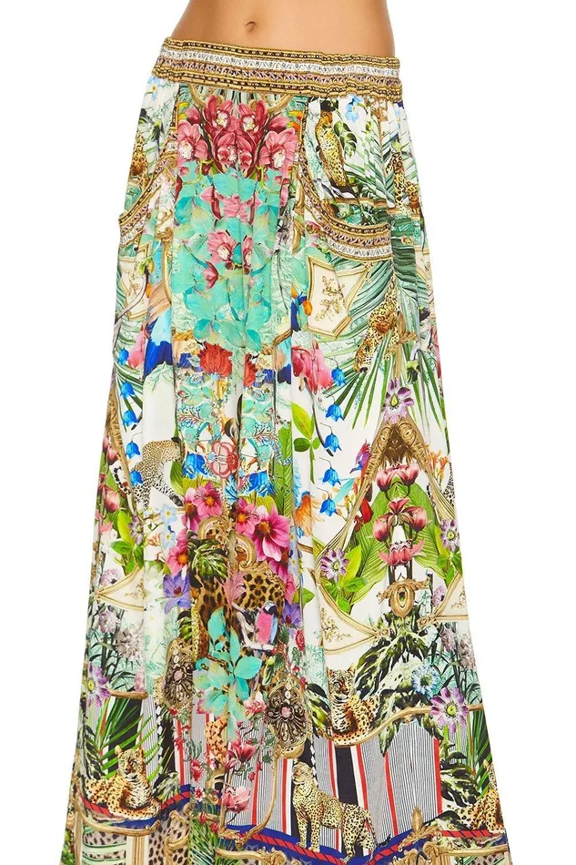 Camilla Wide Leg Pants Wide Leg Pant With Gathered Pockets Champagne Coast 8211 Womens