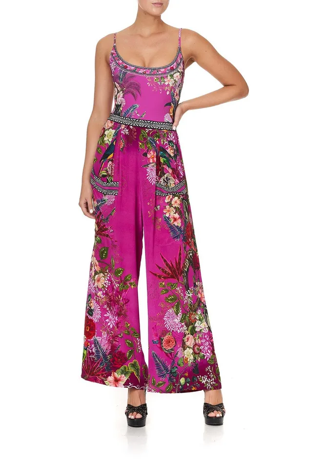 Camilla Wide Leg Pants Wide Leg Trouser With Front Pockets Jungle Language 8211 Womens