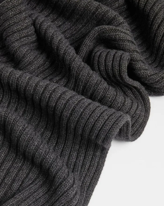 Cardigan Stitch Scarf Dark Gray Men Ted Baker Scarves