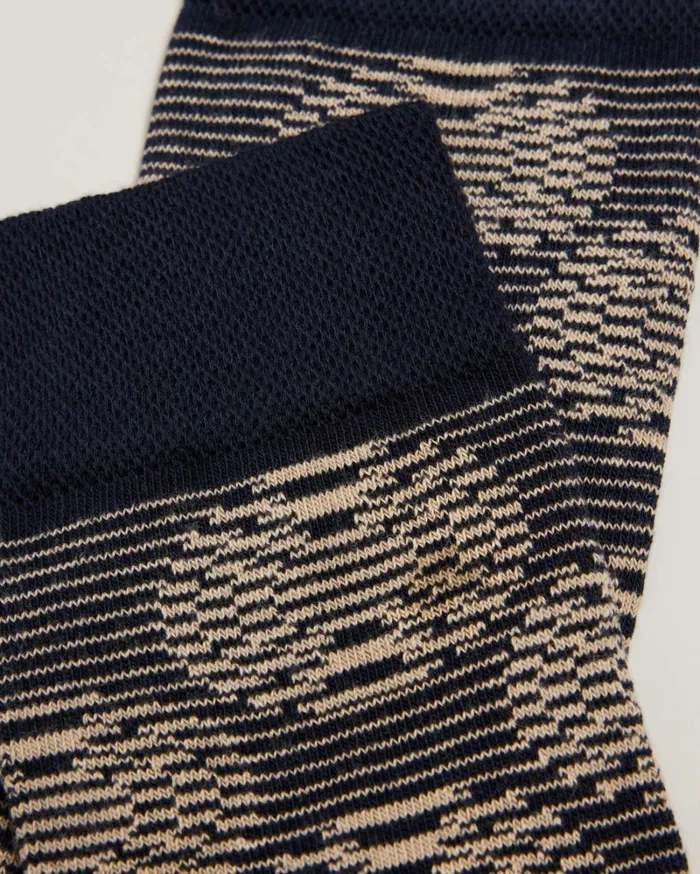 Circular Geometric Socks Dark Navy Men Ted Baker Socks