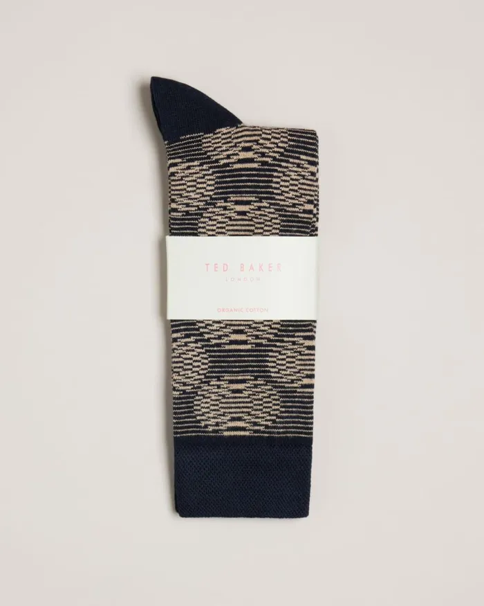 Circular Geometric Socks Dark Navy Men Ted Baker Socks