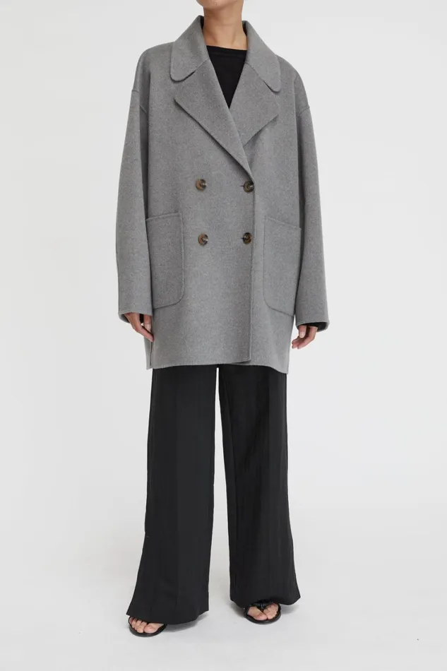 Coats And Jackets Women Lee Mathews Florentine Cashmere Pea Coat Coats And Jackets Women Lee Mathews Florentine Cashmere Pea Coat