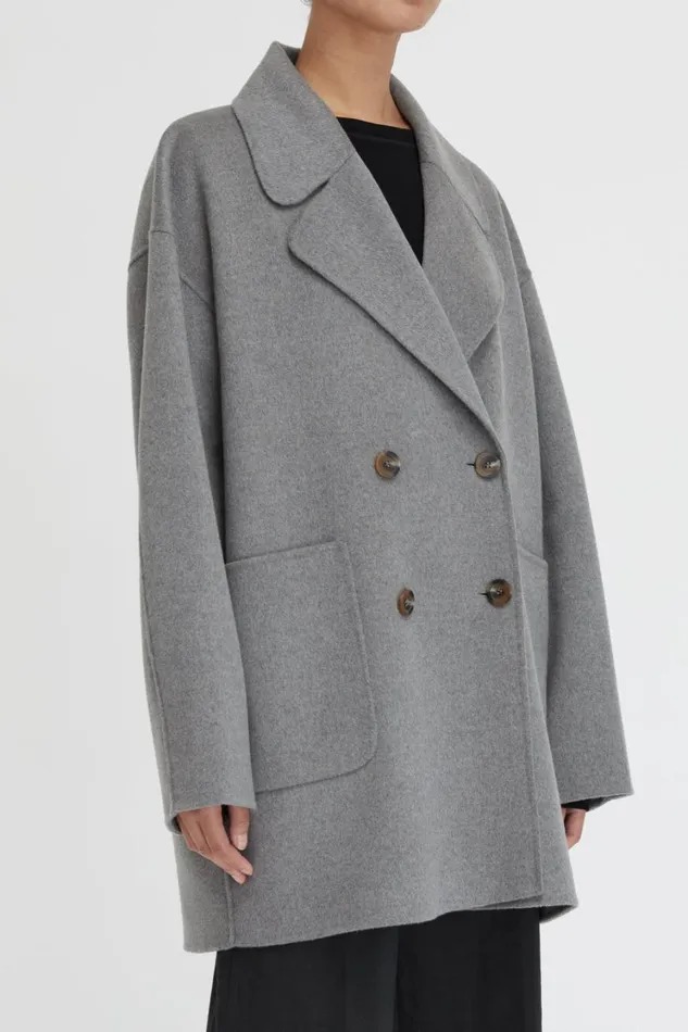 Coats And Jackets Women Lee Mathews Florentine Cashmere Pea Coat Coats And Jackets Women Lee Mathews Florentine Cashmere Pea Coat