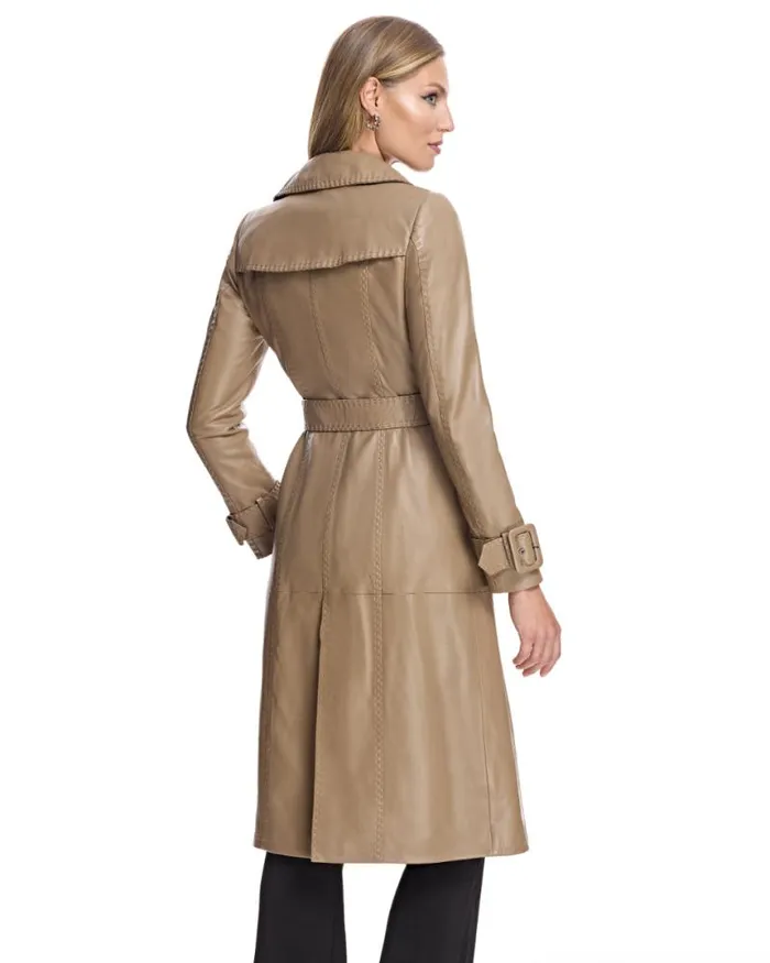 Coats Women039s Maximilian Leather Belted Trench Coat