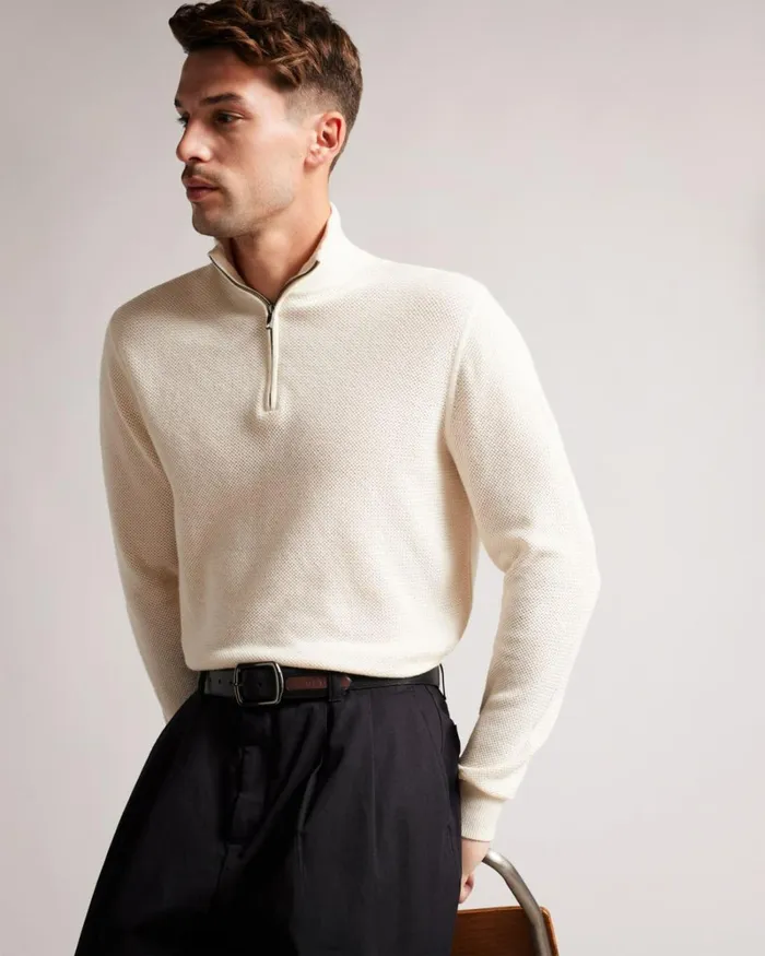 Contrast Detail Leather Belt Black Men Ted Baker Belts