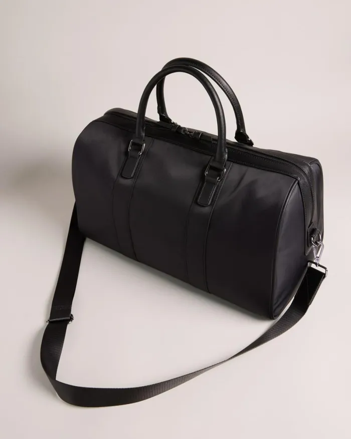 Core Twill PU Striped Holdall Black Men Ted Baker Duffel Bags