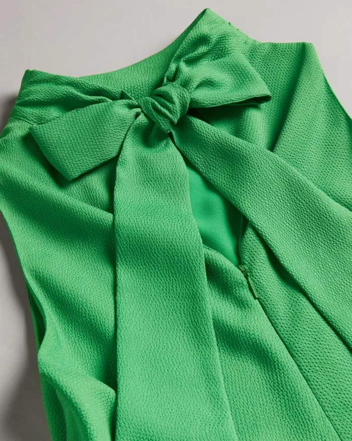 Cowl Neck Sleeveless Midi Slip Dress Green Women Ted Baker Clothing
