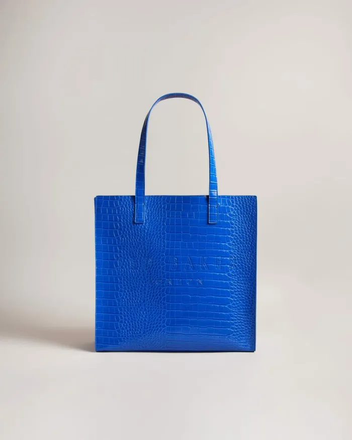 Croc Detail Large Icon Bright Blue Women Ted Baker Bags Croc Detail Large Icon Bright Blue Women Ted Baker Bags