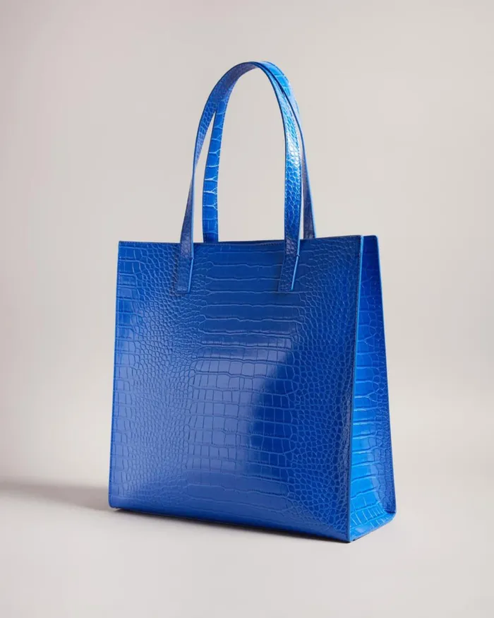 Croc Detail Large Icon Bright Blue Women Ted Baker Bags Croc Detail Large Icon Bright Blue Women Ted Baker Bags