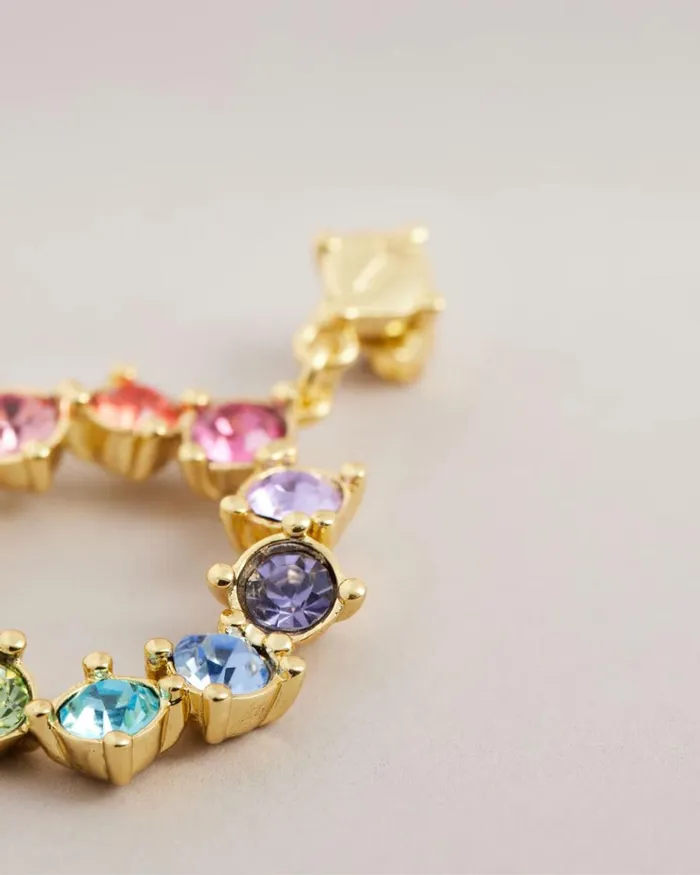 Crystal Hoop Drop Earrings Multicolor Women Ted Baker Jewelry