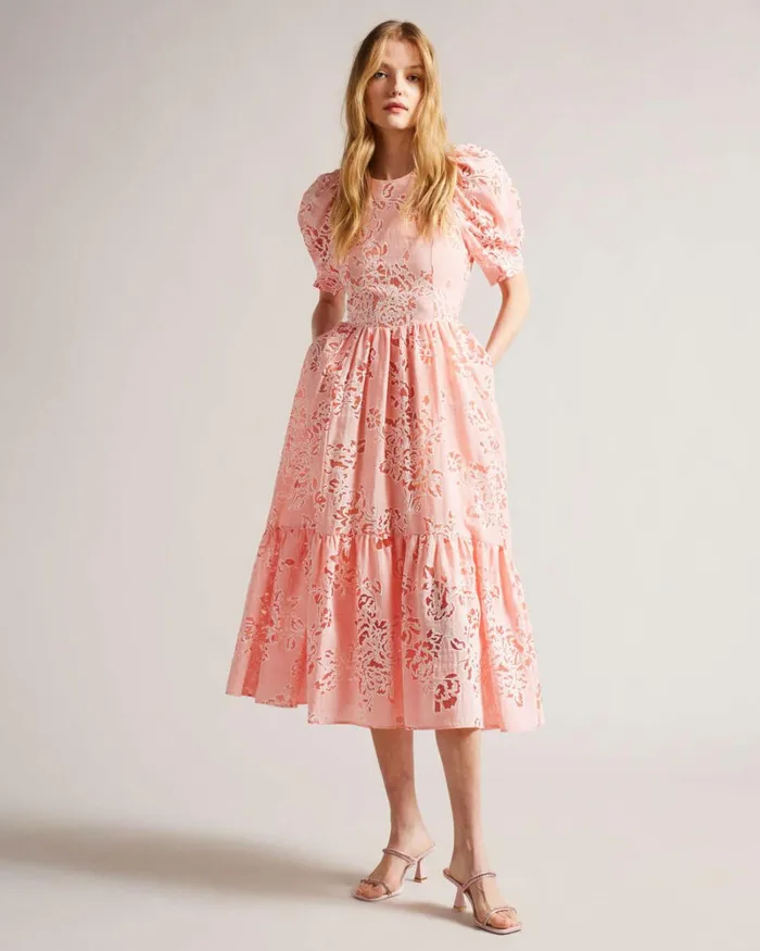 Diamante Satin Kitten Heel Sandals Pale Pink Women Ted Baker Sandals and Sliders Diamante Satin Kitten Heel Sandals Pale Pink Women Ted Baker Sandals and Sliders