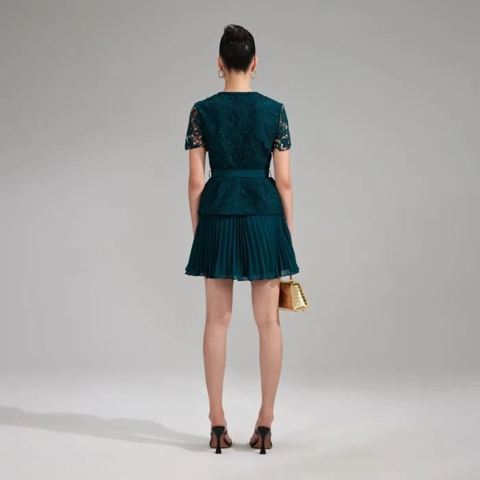 Dresses Woman SelfPortrait Black Grid Lace Mini Dress Dresses Woman SelfPortrait Black Grid Lace Mini Dress