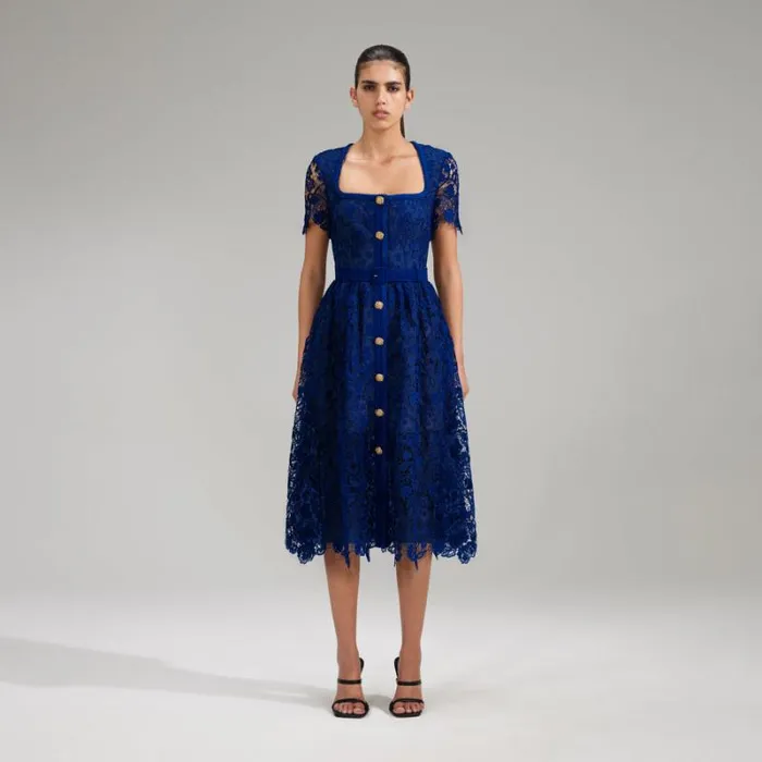 Dresses Woman SelfPortrait Black Magnolia Lace Midi Dress Dresses Woman SelfPortrait Black Magnolia Lace Midi Dress