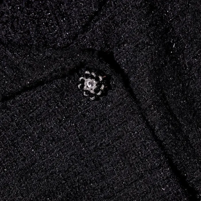 Dresses Woman SelfPortrait Black Off Shoulder Boucle Mini Dress Dresses Woman SelfPortrait Black Off Shoulder Boucle Mini Dress