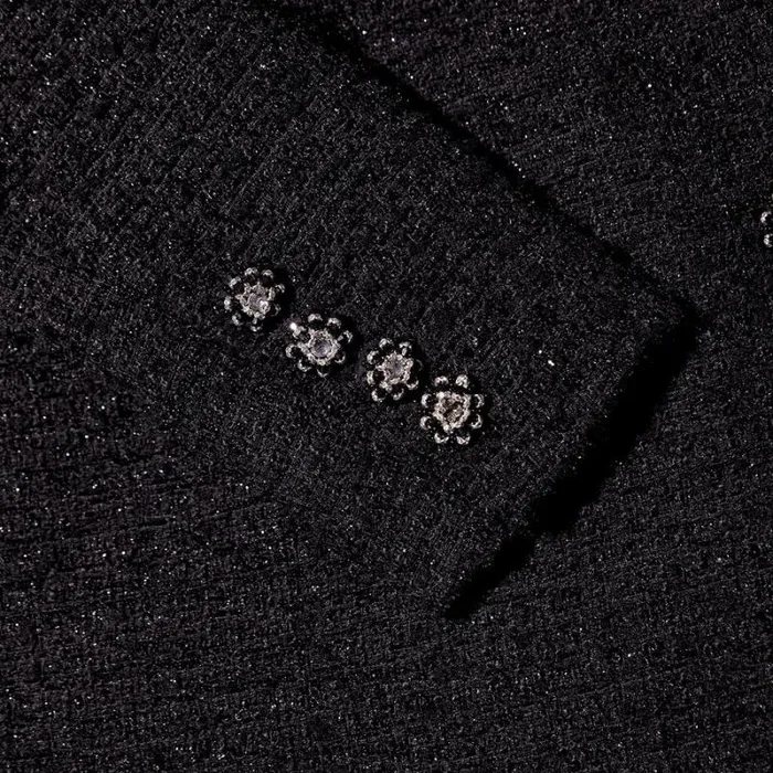 Dresses Woman SelfPortrait Black Off Shoulder Boucle Mini Dress Dresses Woman SelfPortrait Black Off Shoulder Boucle Mini Dress