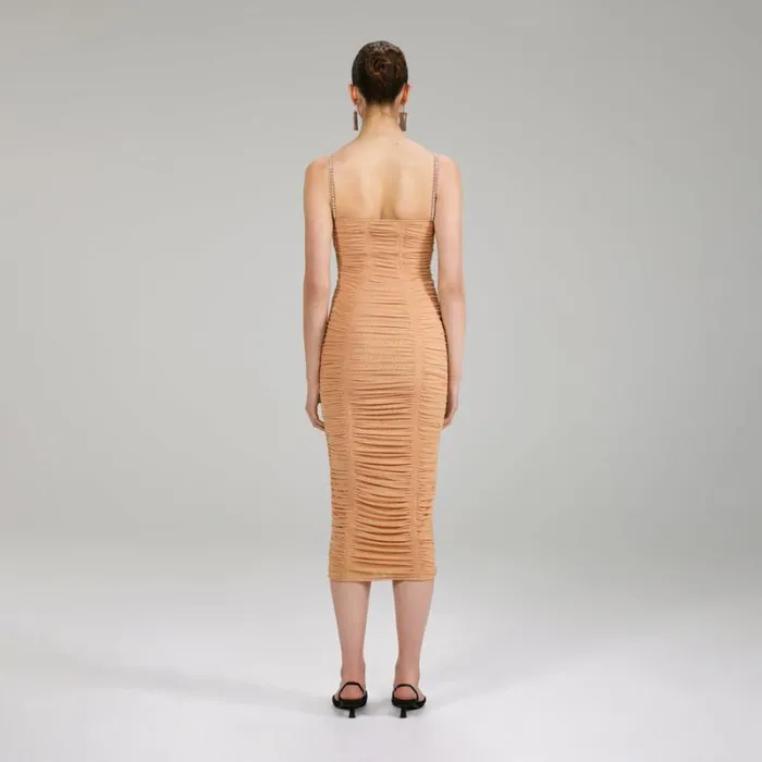 Dresses Woman SelfPortrait Black Power Mesh Midi Dress Dresses Woman SelfPortrait Black Power Mesh Midi Dress