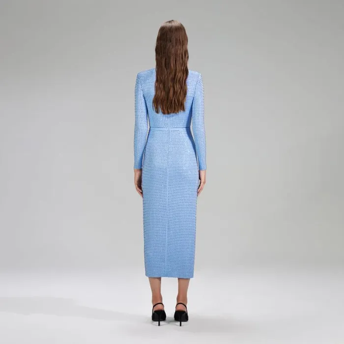 Dresses Woman SelfPortrait Black Rhinestone Midi Dress Dresses Woman SelfPortrait Black Rhinestone Midi Dress