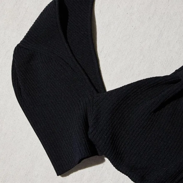 Dresses Woman SelfPortrait Black Viscose Knitted Midi Dress Dresses Woman SelfPortrait Black Viscose Knitted Midi Dress