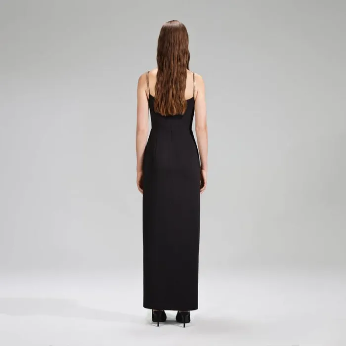 Dresses Woman SelfPortrait Blue Rhinestone Jersey Midi Dress Dresses Woman SelfPortrait Blue Rhinestone Jersey Midi Dress